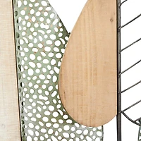 47" Brown Modern Leaves Wall Décor