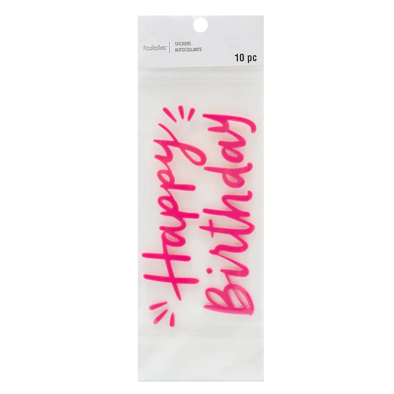 Pink Happy Birthday Stickers by Recollections™