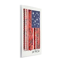 Stupell Industries Land That I Love Phrase Macram� American Flag Wall Plaque Art