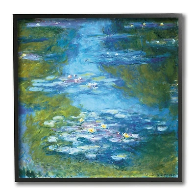 Stupell Industries Classical Water Lilies Traditional Monet Framed Wall Art