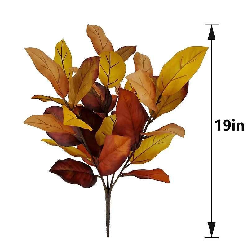 19" Yellow-Orange Magnolia Leaf Bush by Ashland®