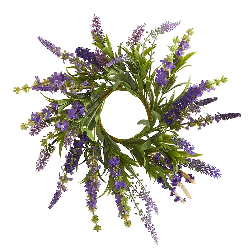 12" Lavender Arrangement & 14" Lavender Wreath Set