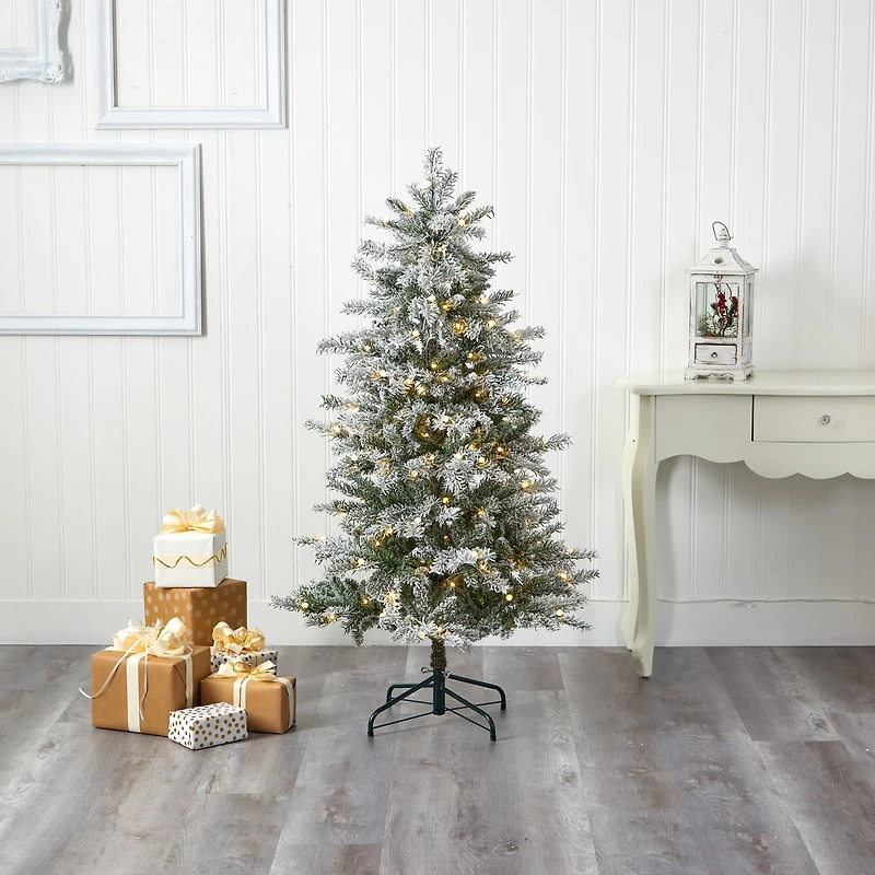 5ft. Pre-Lit Nova Scotia Spruce Artificial Christmas Tree, Warm White LED Lights