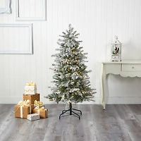 5ft. Pre-Lit Nova Scotia Spruce Artificial Christmas Tree, Warm White LED Lights