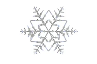 16" White Lighted Snowflake Christmas Window Silhouette Decoration