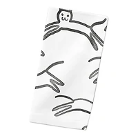Leaping Cat Pattern I 10" x 10" Cotton Twill Napkin
