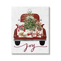 Stupell Industries Joy Holiday Red Gift Truck Canvas Wall Art
