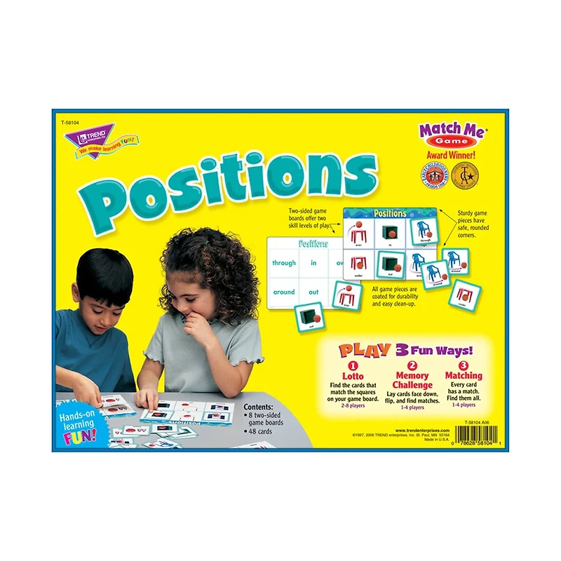 Trend Enterprises® Positions Match Me Games