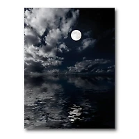 Designart - Full Moon In Cloudy Night Sky IV
