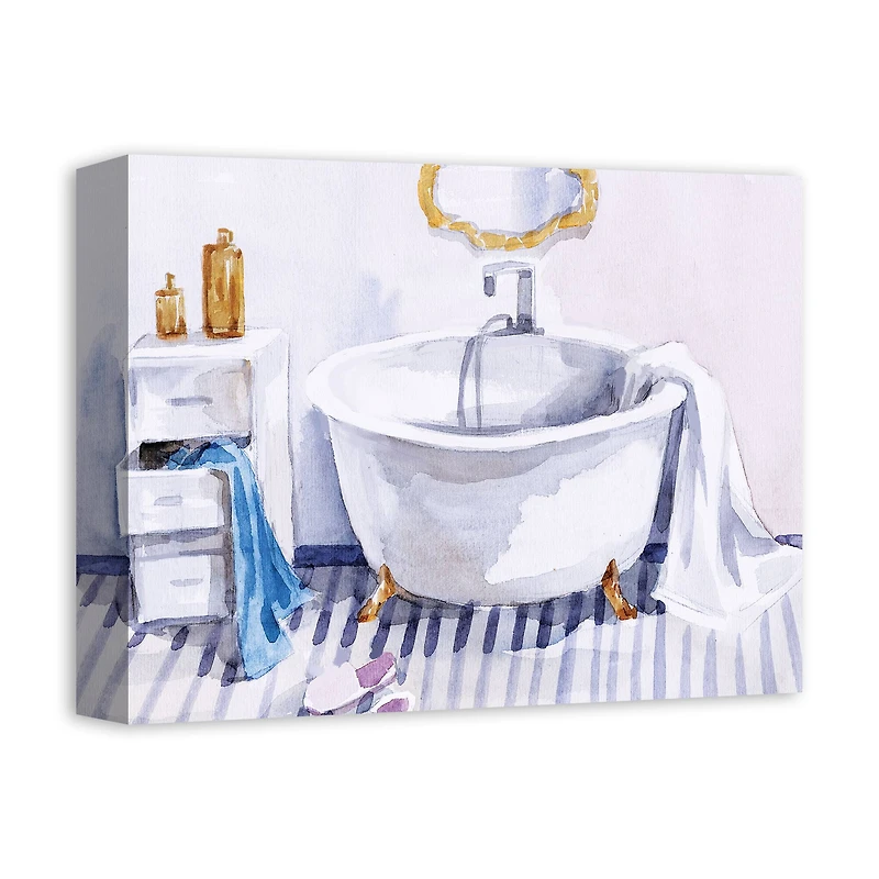 Lived In Bathroom 14" x 11" Canvas Wall Art
