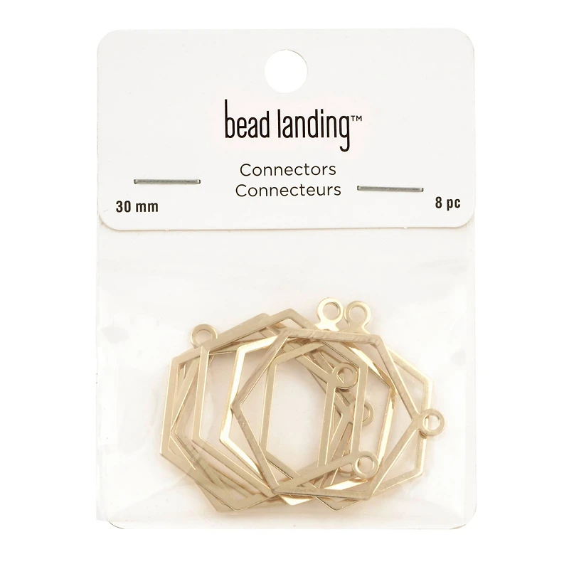 Gold Hexagon Connectors by Bead Landing™