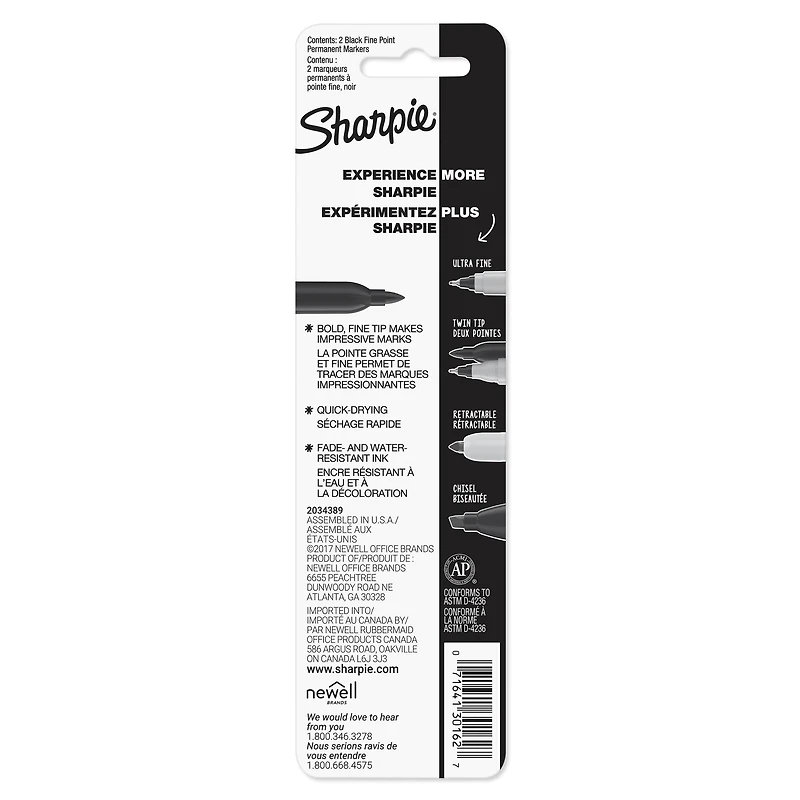 12 Packs: 2 ct. (24 total) Sharpie® Fine Point Black Permanent Markers