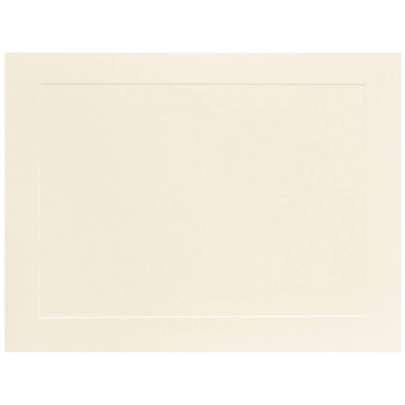 JAM Paper 5" x 7" Ivory Panel Blank Flat Note Cards