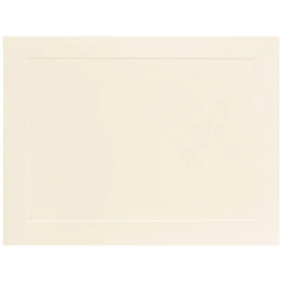 JAM Paper 5" x 7" Ivory Panel Blank Flat Note Cards