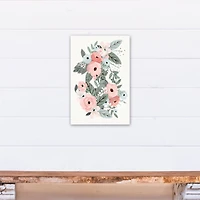 Painted Pastel Flowers 12" x 18" Canvas Wall Art