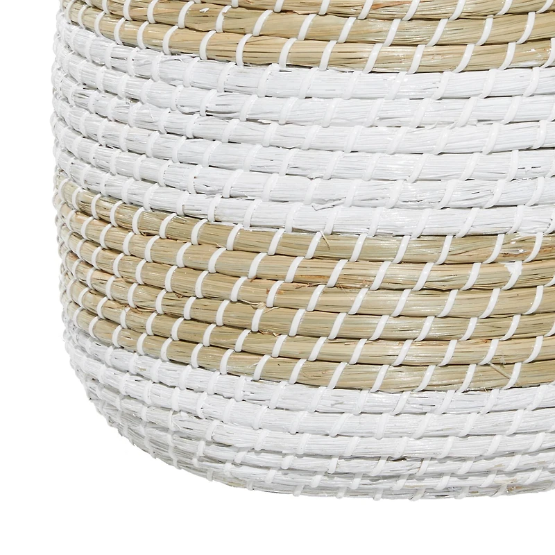 Brown Seagrass Natural Storage Basket Set