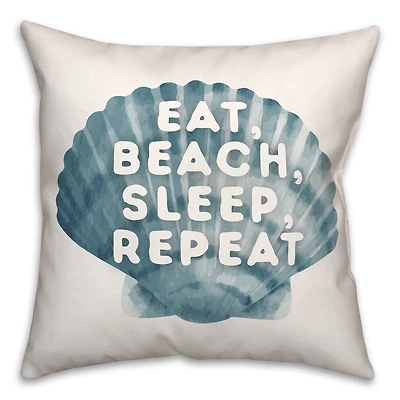 Eat Beach Sleep Repeat Throw Pillow