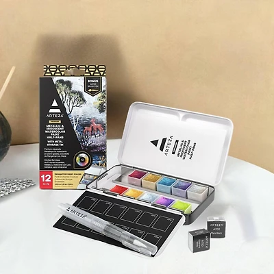 Arteza® Enchanted Forest Colors Watercolor Half Pan Set