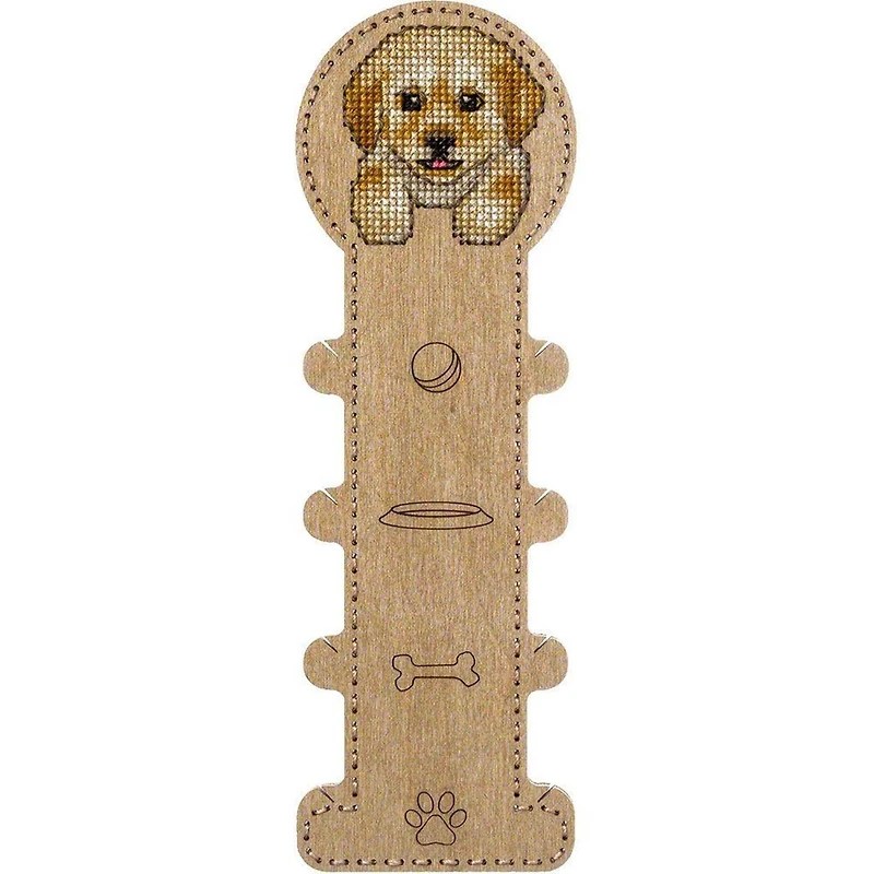 Wonderland Crafts Dog Embroidery Blank Wood Organizer