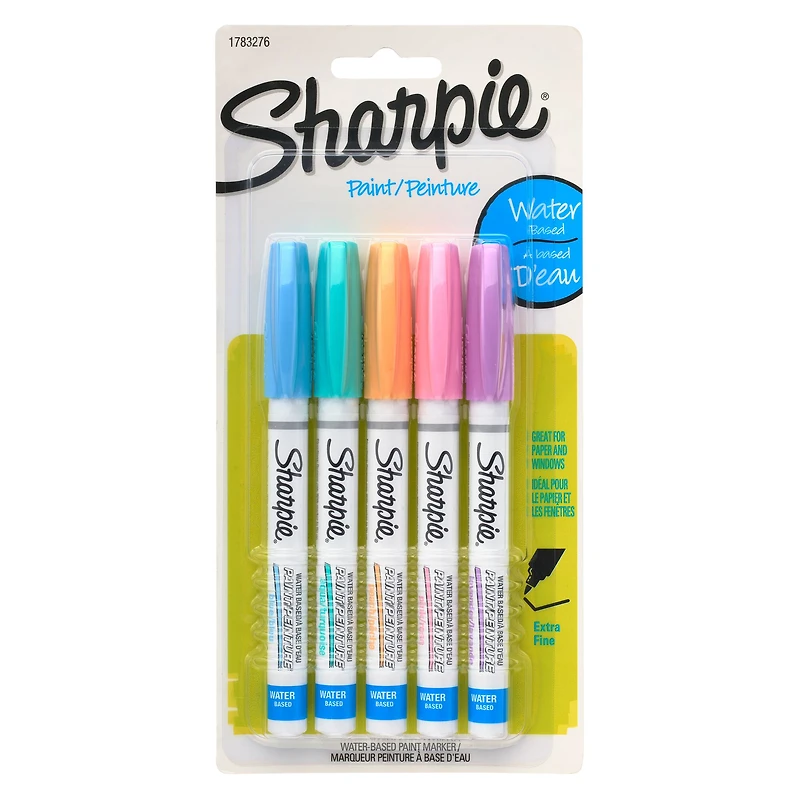 6 Packs: 5 ct. (30 total) Sharpie® Water-Based Extra Fine Point Pastel Paint Marker Set