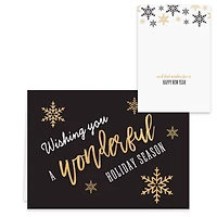 Hortense B. Hewitt Co. Black and Faux Gold Holiday Cards