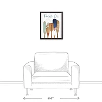 Paddle On Black Framed Canvas