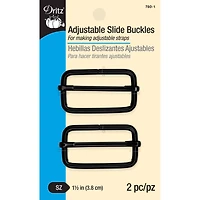 Dritz® 1.5" Black Adjustable Slide Buckles