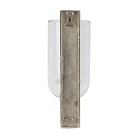 Silver Aluminum Modern Wall Sconce, 6" x 8" x 16"
