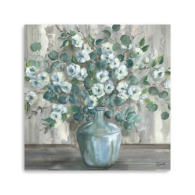 Apple Blossom Jug Square Canvas Giclee