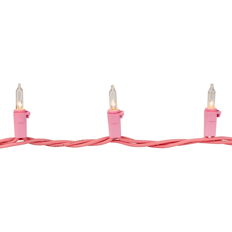 50ct Clear Mini Valentine's Day Light Set 10ft Wire