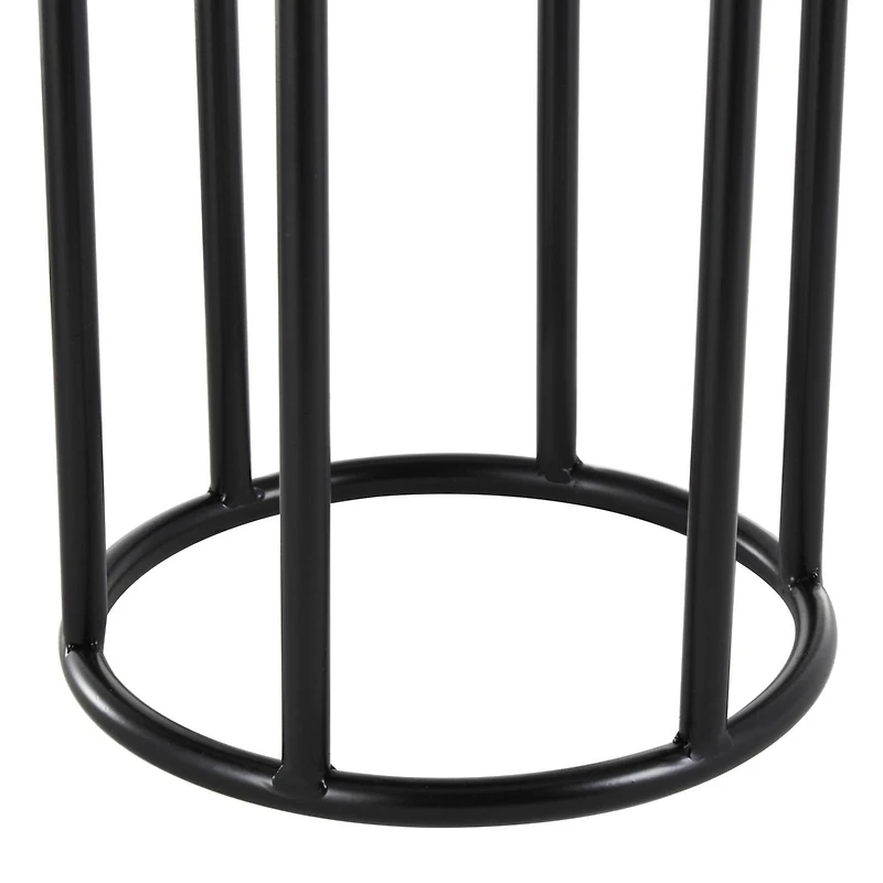 Black Metal Nesting Planter & Stands Set