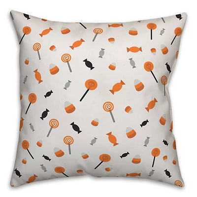 Halloween Candy Throw Pillow