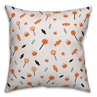 Halloween Candy Throw Pillow