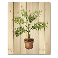 Designart - Palm In Clay Flowerpot