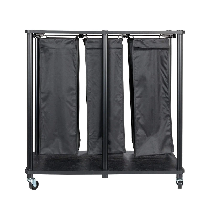 Household Essentials 3-Bag Laundry Sorter with Laminate Shelving