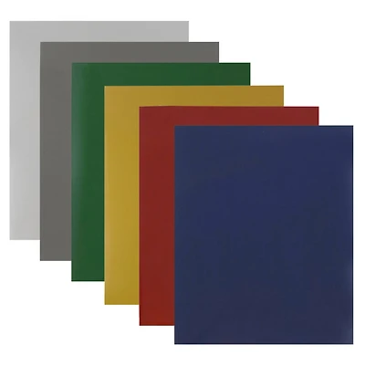 JAM Paper Laid Back Glossy Laminated Two Pocket Folders, 6ct.