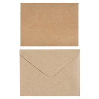 12 Packs: 50 ct. (600 total) 4.25" x 5.5" Kraft Flat Cards & Envelopes by Recollections™