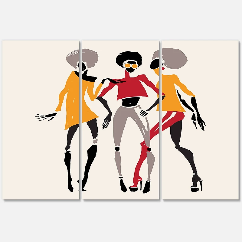 Designart - African American Women Silhouettes II