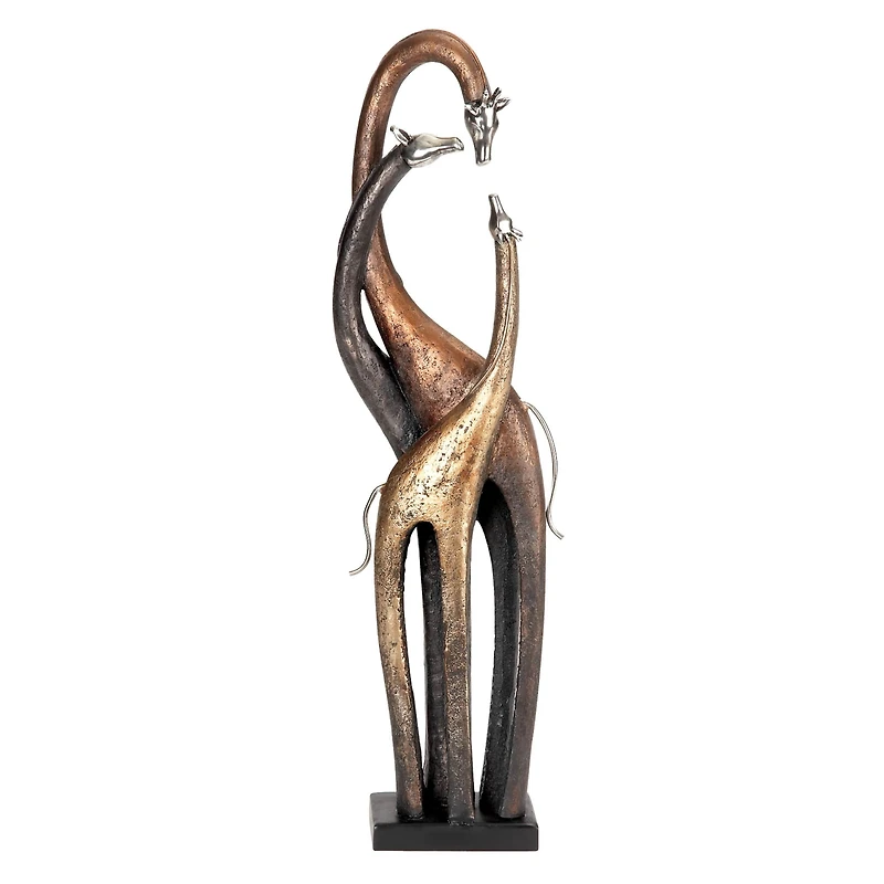 22" Brass Giraffe Sculpture