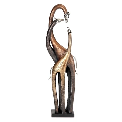 22" Brass Giraffe Sculpture