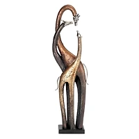 22" Brass Giraffe Sculpture