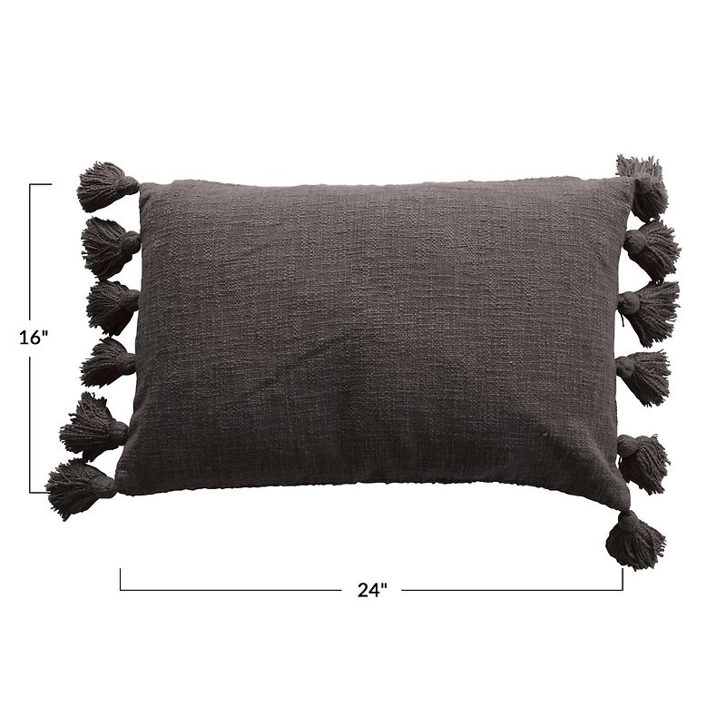 Hello Honey® Iron Cotton Slub Lumbar Pillow with Tassels