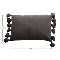 Hello Honey® Iron Cotton Slub Lumbar Pillow with Tassels