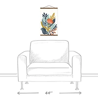 Fun Floral Group Teak Hanging Canvas Art