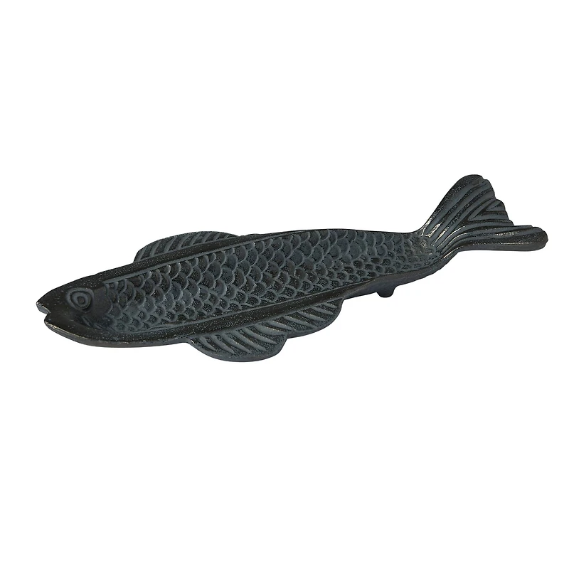 Hello Honey® 14" Antique Gray Aluminum Fish-Shaped Serving Dish
