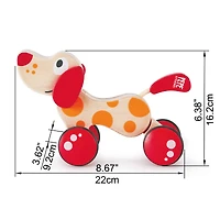 Hape Walk-A-Long Pepe the Puppy Wooden Toddler Pull Toy