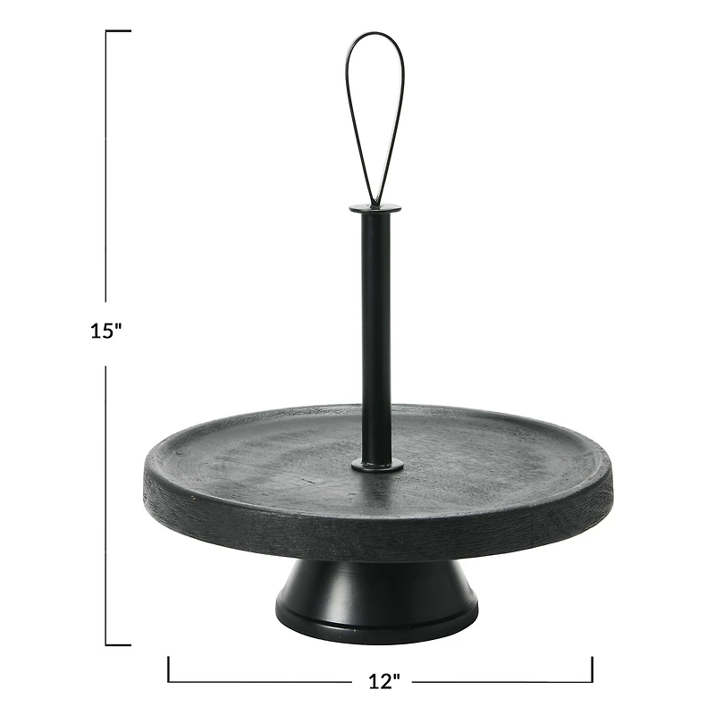 Hello Honey® 15" Black Elegant Modern Tray