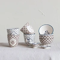 Hello Honey® 4.25" Painted Fauna Stoneware Dish Set