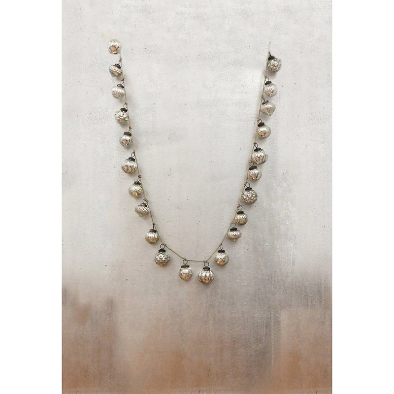 Hello Honey® 6ft. Embossed Mercury Glass Ornament Garland