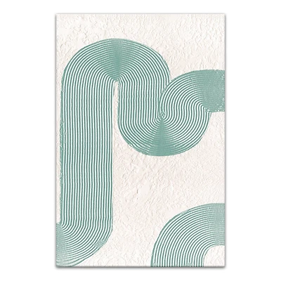 Teal Abstract Pathway Canvas Wall Art